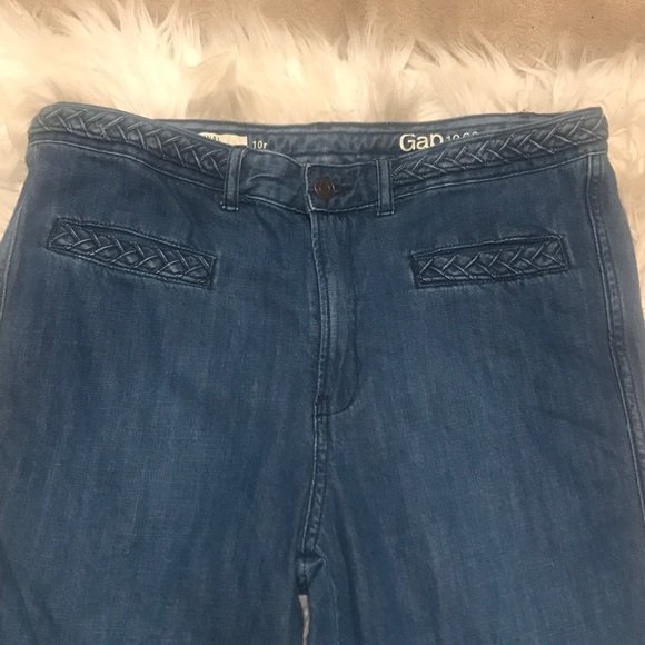 Gap 1969 Original Flare Braided Jeans Bootcut 10R - Picture 6 of 8